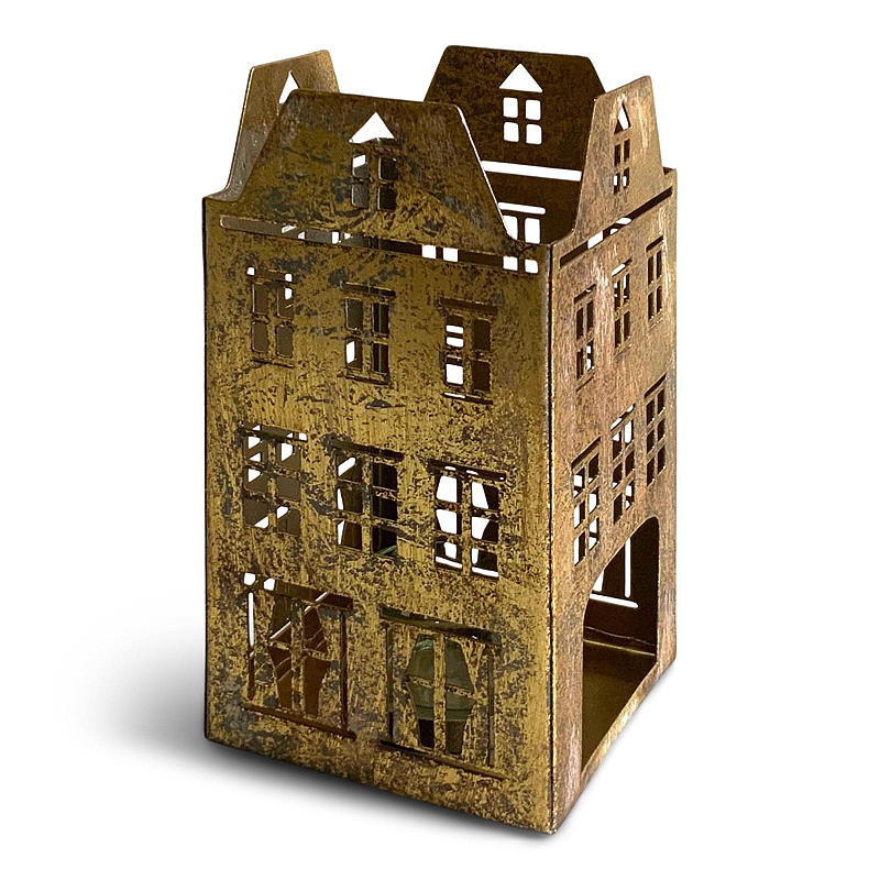 Hjem Fyrfadsstage Hus 9x18 cm metal