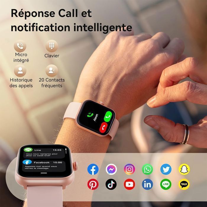 Reloj inteligente WENZYLIQUOX - ATS3085L - Pantalla de 1,91