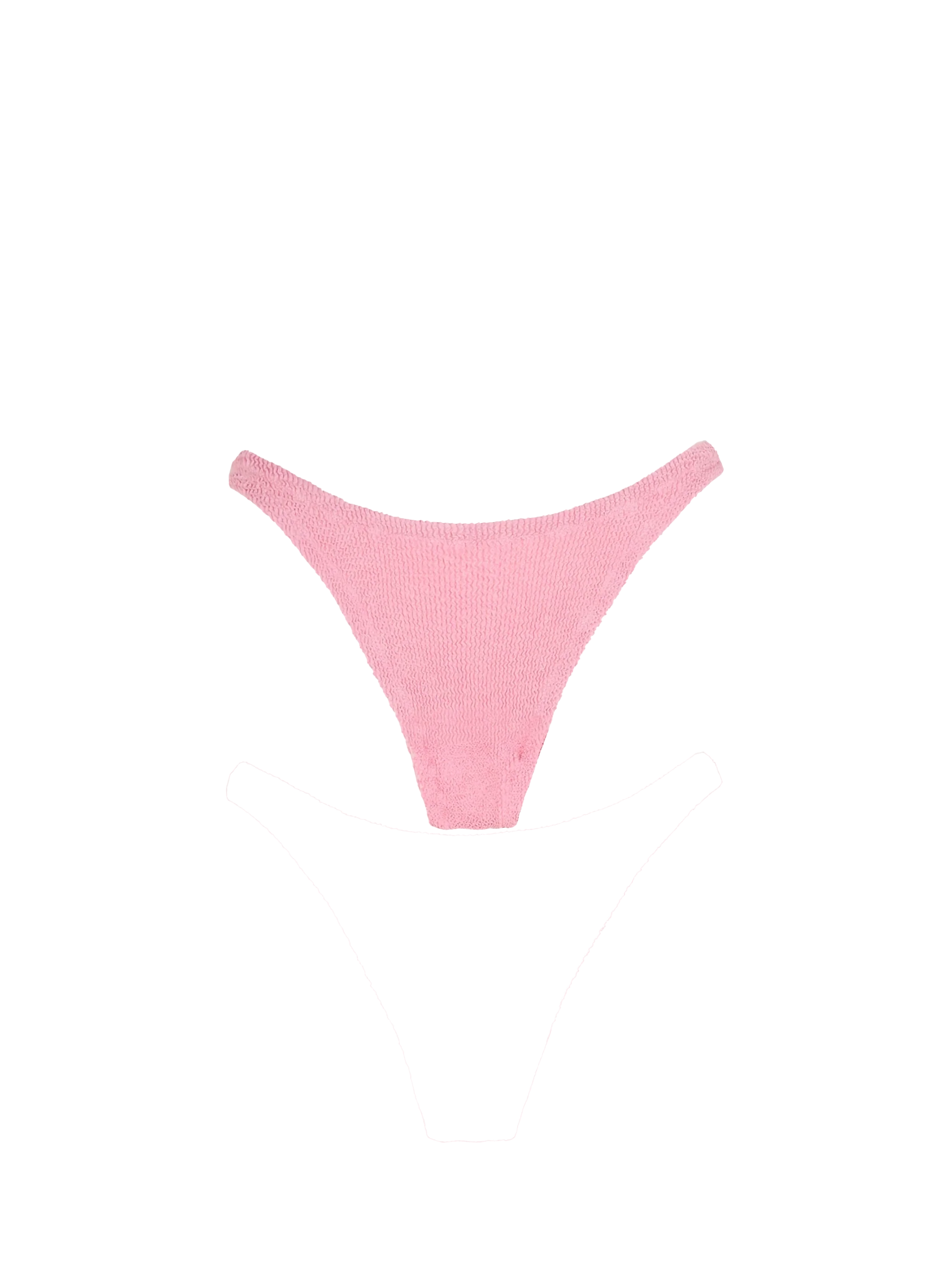 Braguitas de baño rosas arrugadas para mujer