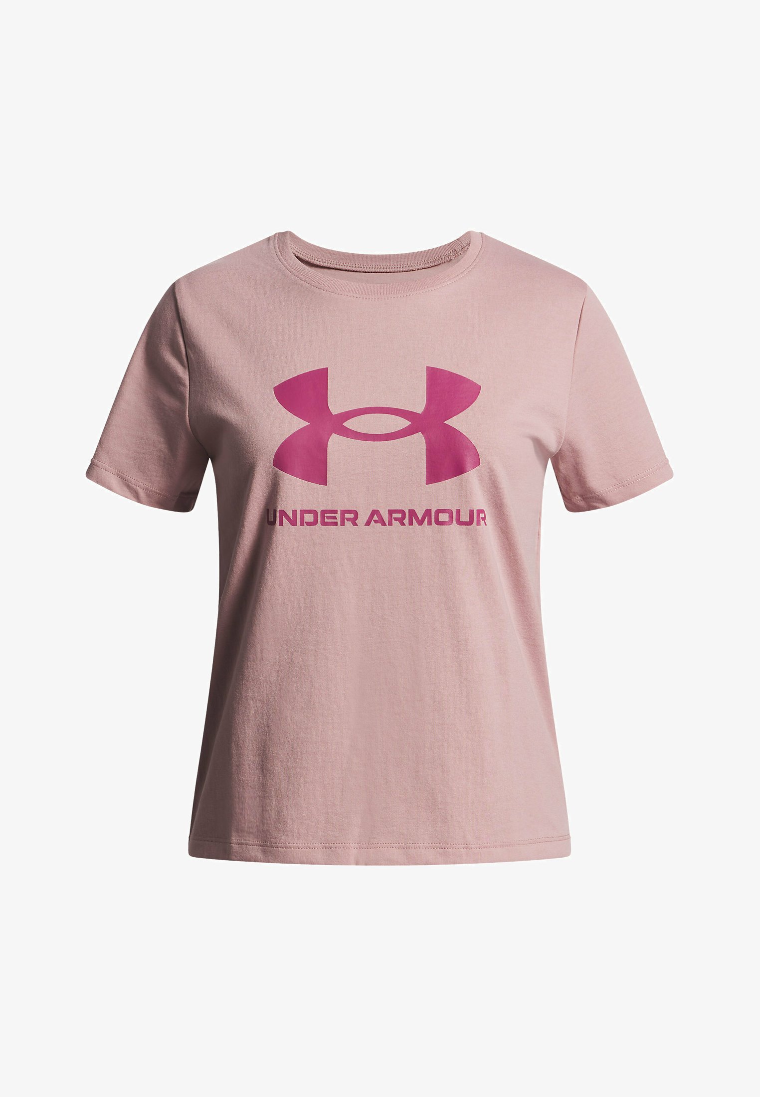 Under Armour T-shirt met korte mouwen, sneldrogend en groot logo - Sport T-shirt - toermalijnroze (673)