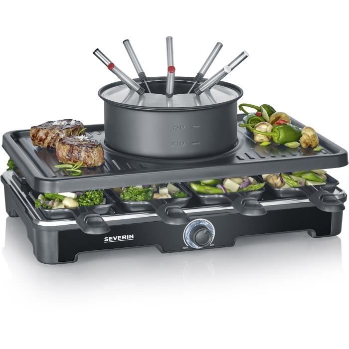 Macchina per raclette e fonduta SEVERIN - RG2347 - Per 8 persone - 1400W