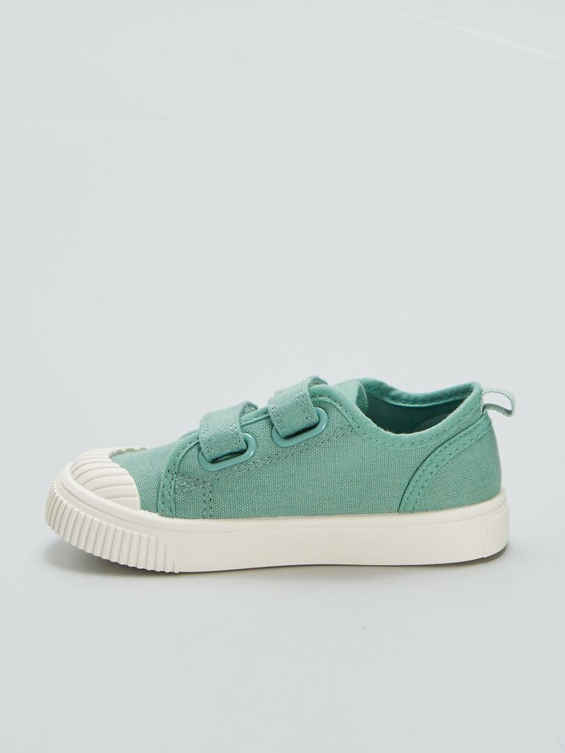 Tênis de cano baixo com fecho de velcro - AZUL