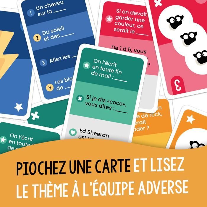 Mouton Mouton - Jeu de Société Famille et Amis - Complétez Les Mêmes Réponses Que Vos Coéquipiers ! - Jeu d’Ambiance Drôle et Rapide