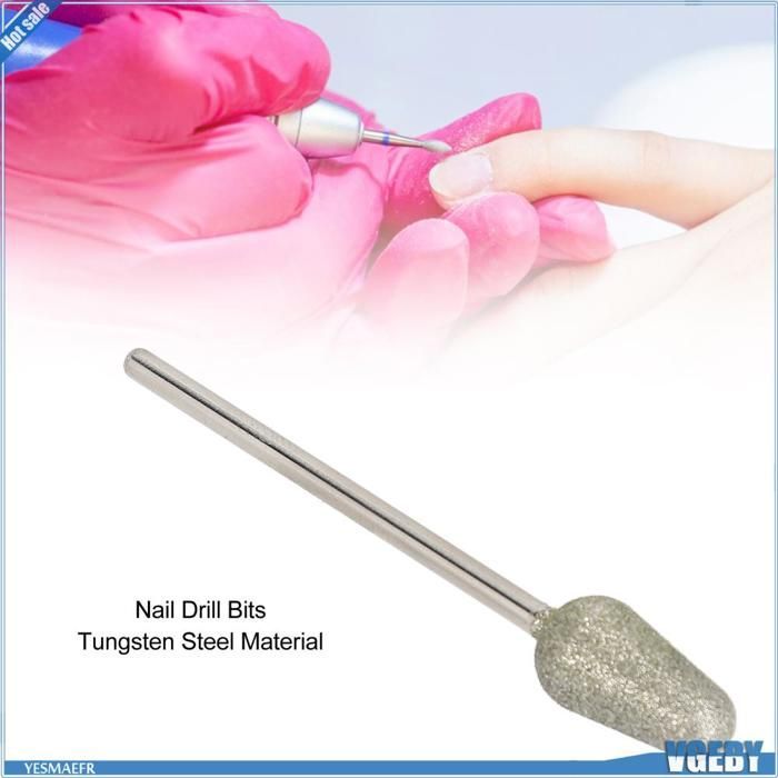 Ashata Forets à ongles Nail Drill Bits Tapered Barrel Nail Grinding Head Polishing Bits Tungstène M OBF beaute manucure