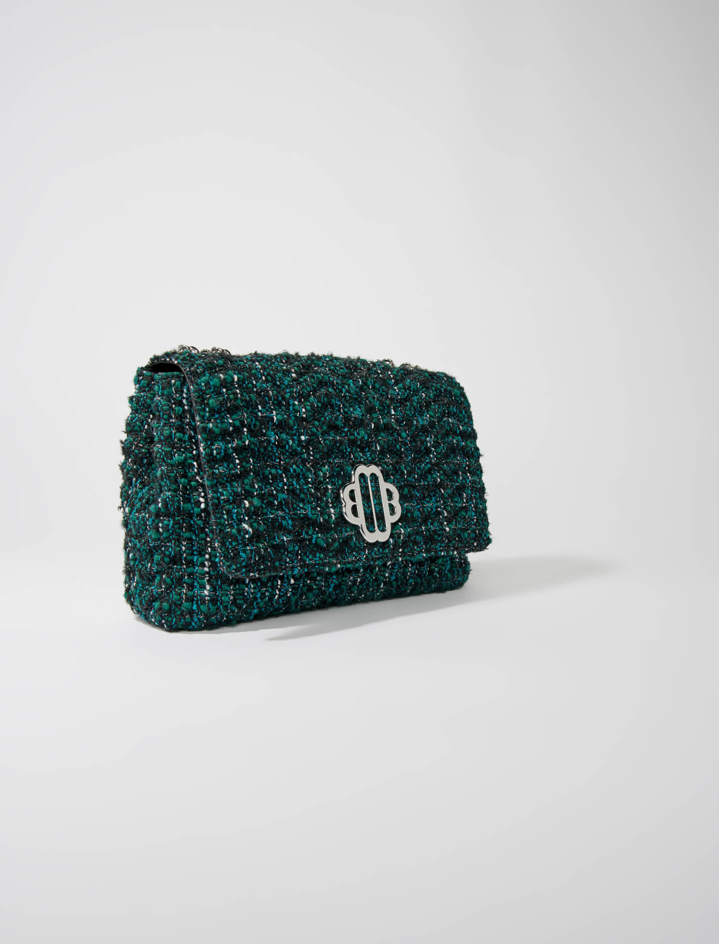 Geantă Clover Tweed - Verde Sticlă