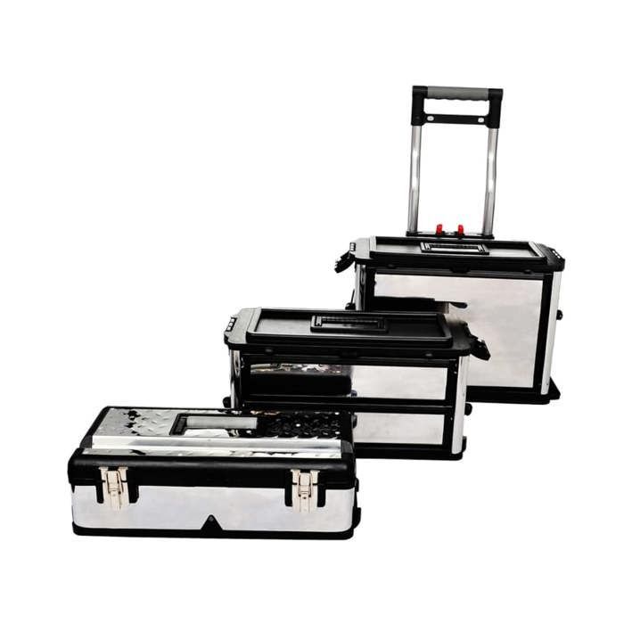 Caja de herramientas/maleta con ruedas - Caja de herramientas MODERNA de 3 piezas 18462
