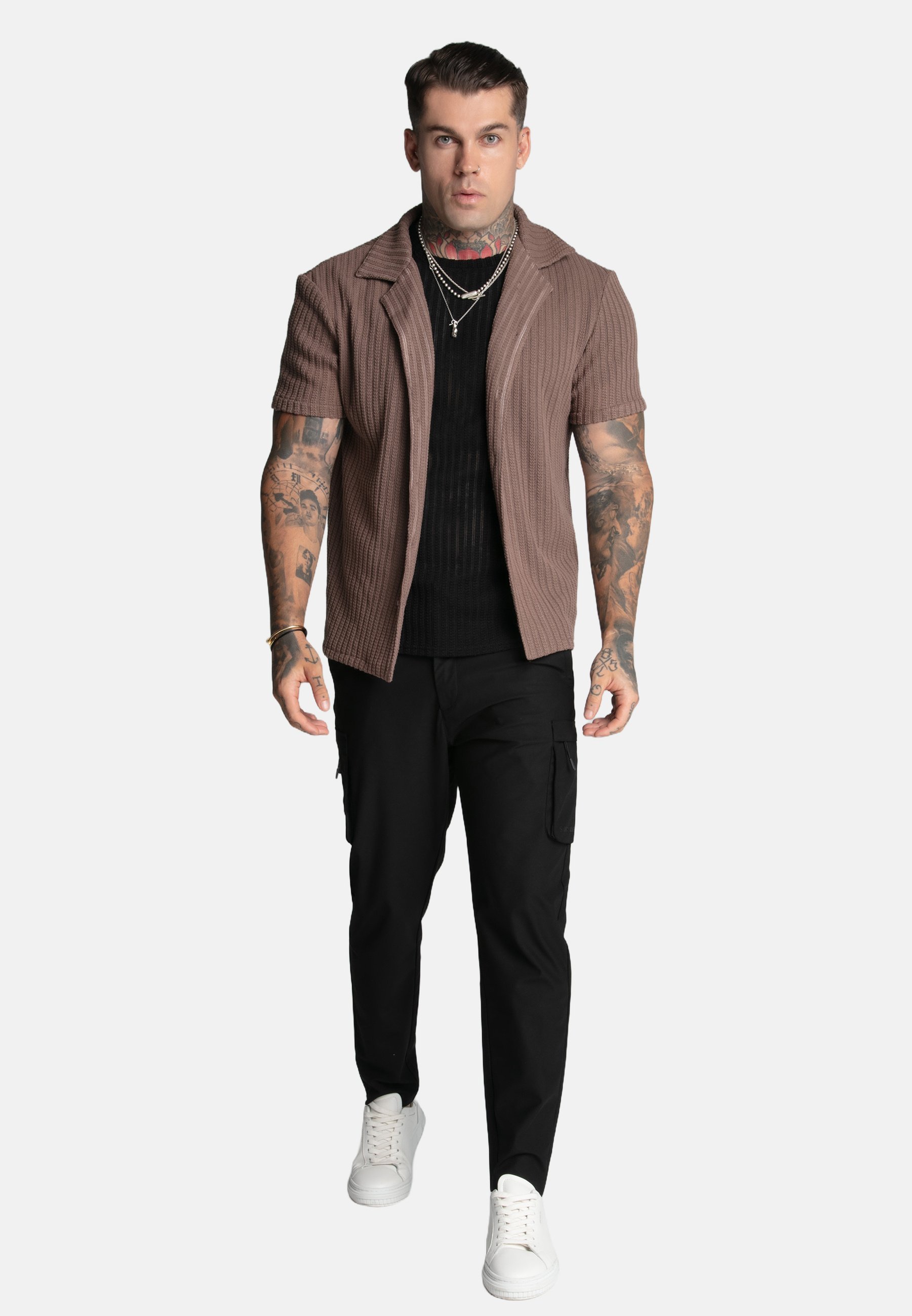 SIKSILK TEXTURED RESORT - Shirt - bruin