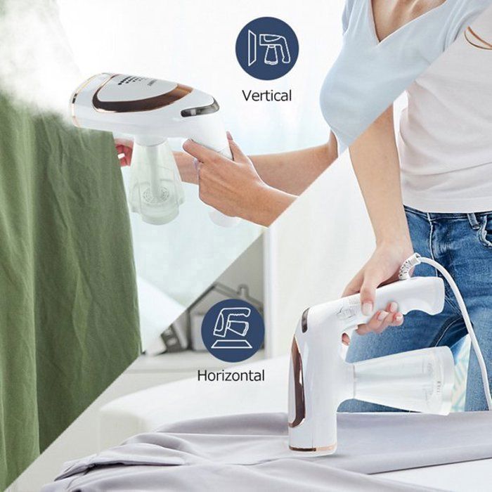 LEXLIFE 1600W Portable Foldable Handheld Garment Steamer - White