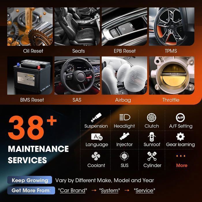 OTOFIX D1 Lite Car Diagnostic Tool for All Systems with Active Test, 38+ Services, 2 Years of Updates in French