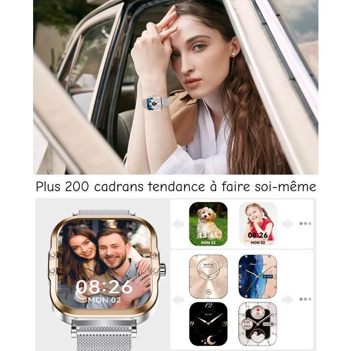 Montre connectée fitness pour femme-étanche IP67-1.75