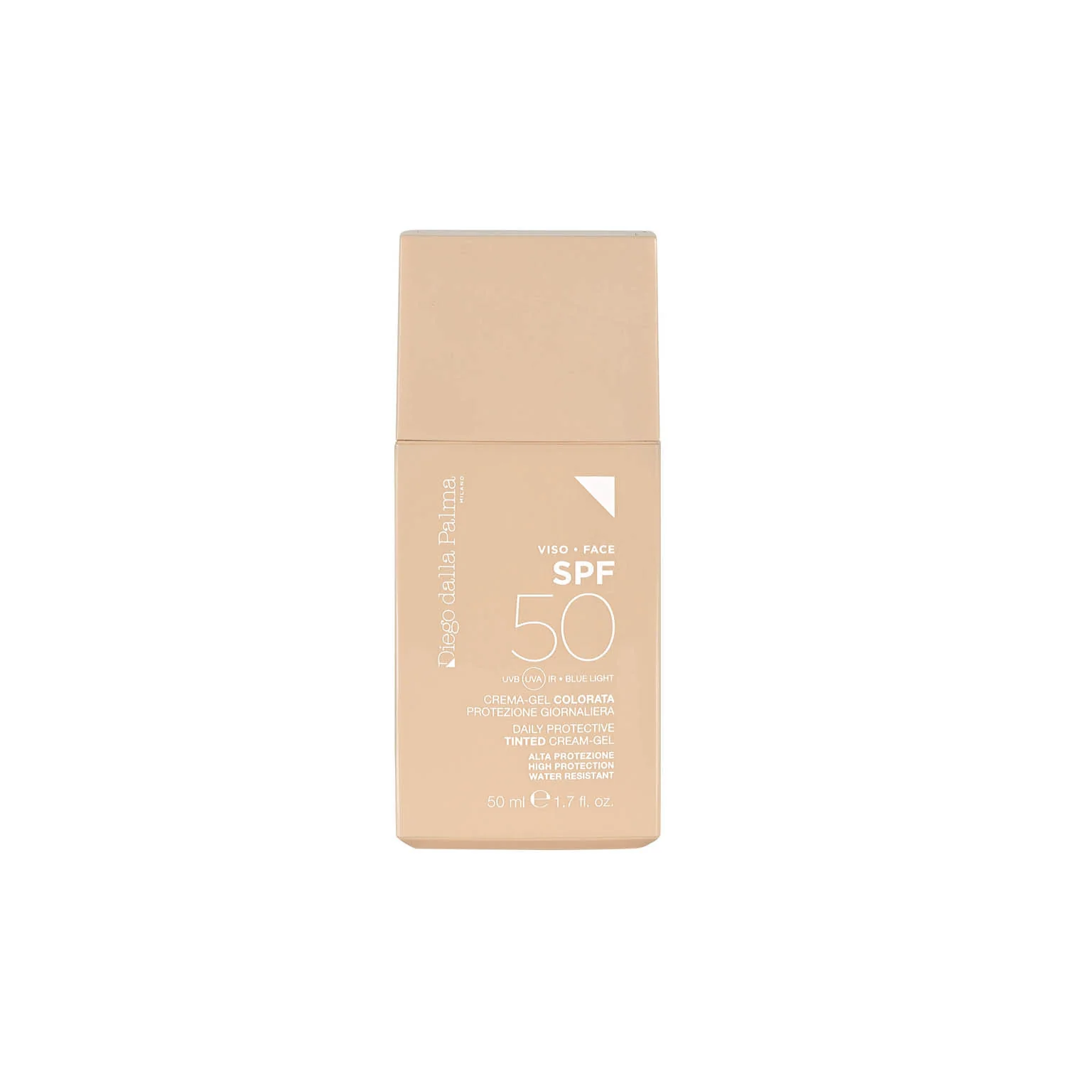 Solari Crema-Gel Colorata Protezione Giornaliera SPF50 - Solare viso alta prot., Crema viso colorata effetto globale, Trattamenti Protettivi