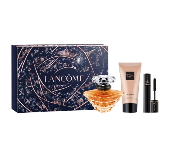 Lancôme Trésor woda perfumowana spray 30 ml   balsam do ciała 50 ml   tusz do rzęs Hypnôse 2 ml