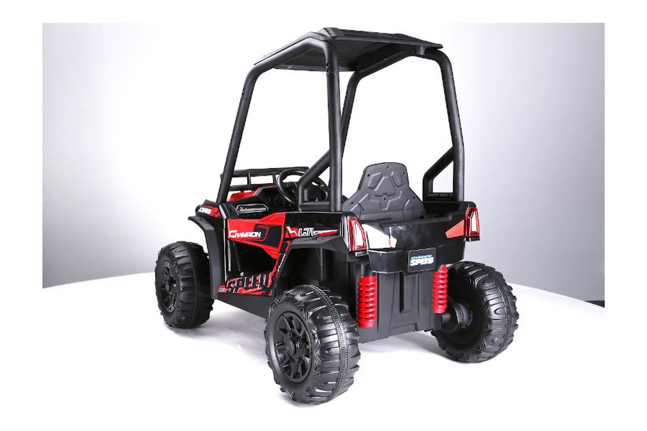 Elektrické dětské auto TPFLiving Buggy 370 - motor: 2 x 120W - baterie: 2 x 12 V/10 Ah, nosnost 40 kg, dětské auto - elektrická kočárek s koženou sedačkou a bezpečnostním pásem