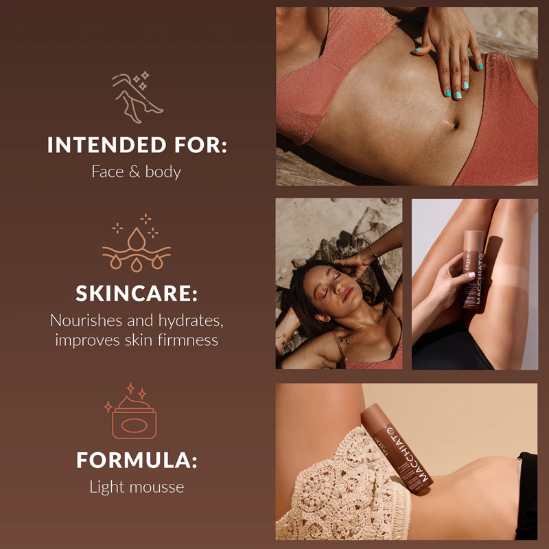 Espuma autobronzeadora Lirene Perfect Tan para rosto e corpo.
