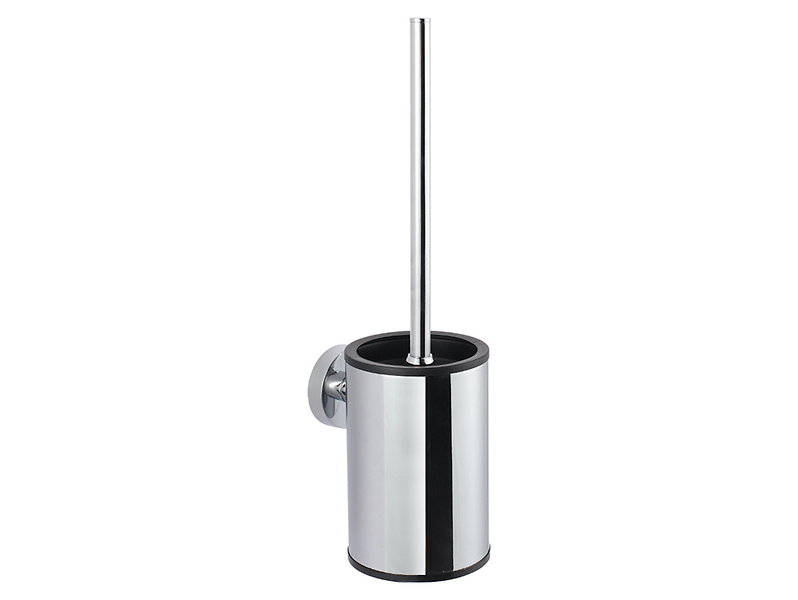 Szczotka do WC niska wisząca metalowy pojemnik wkład z tworzywa chrom Stella Classic