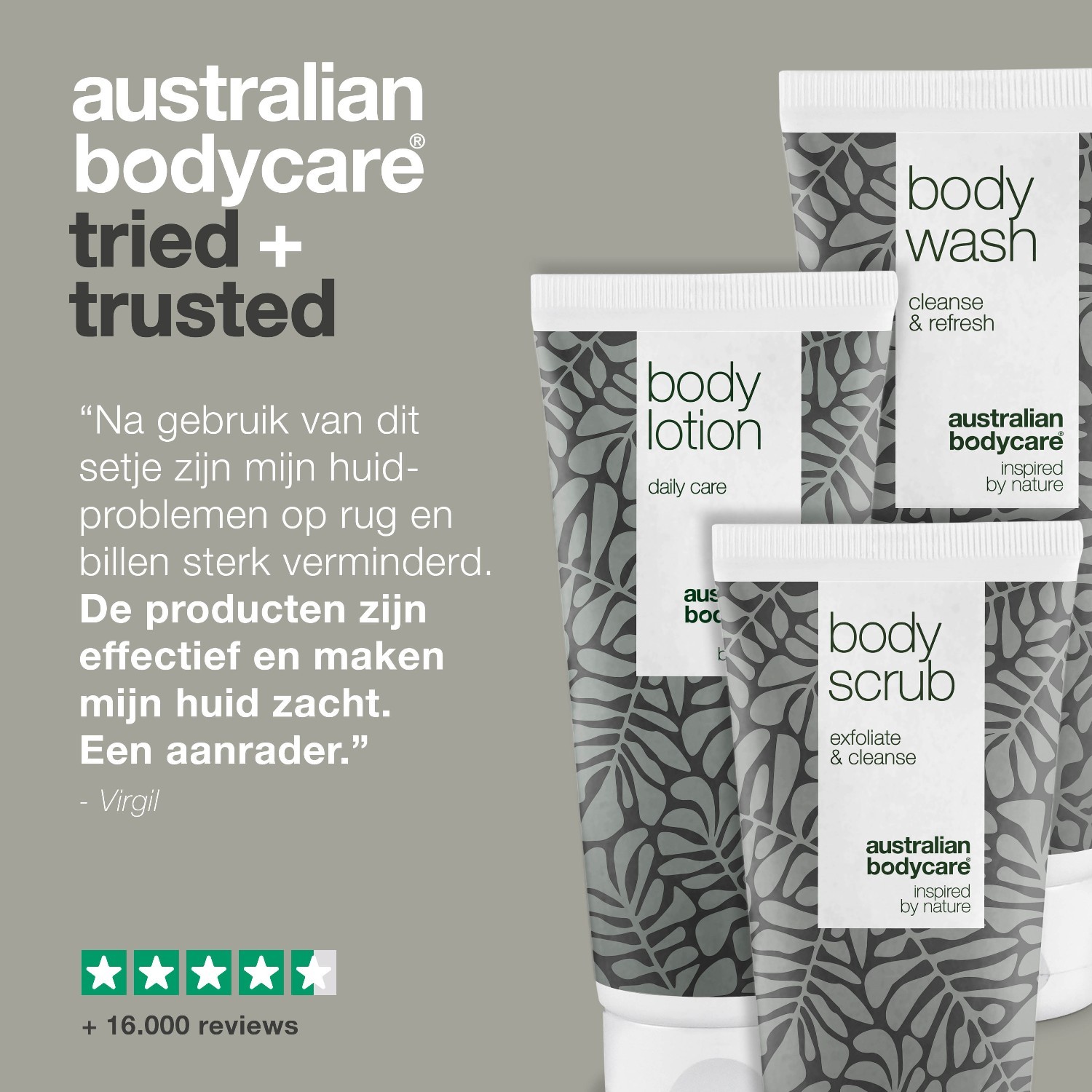 Аустралијски сет за негу тела Bodycare: лосион за тело + гел за туширање + пилинг за тело – 1 комад