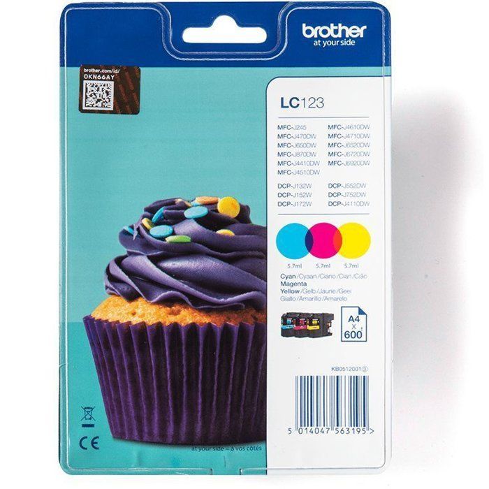 Brother LC123RBWBP Cartouche d'encre Couleurs