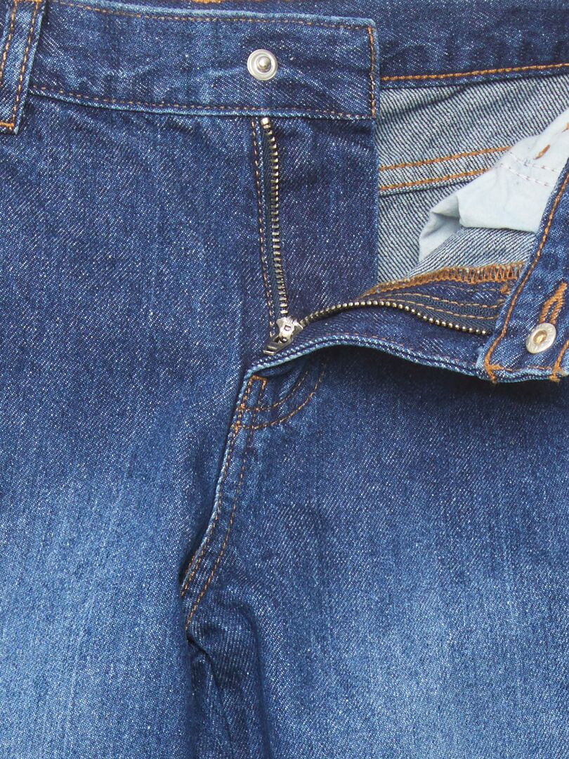 Rechte jeans met zijzakken - BLAUW