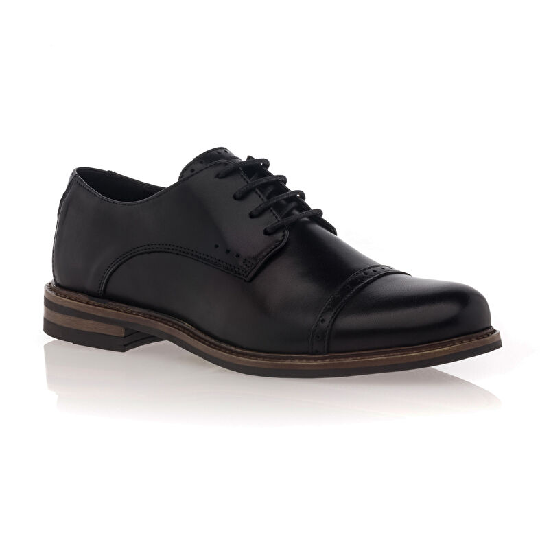 Schwarze Schnürschuhe für Damen / Derby-Schuhe