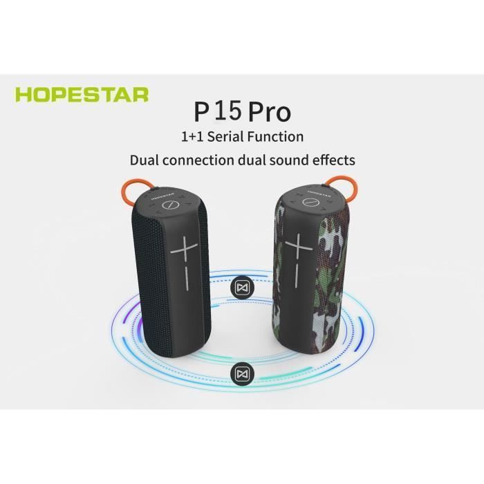 Enceinte Portable Bluetooth 5.0 sans Fil avec Bass Puissantes, Étanche IPX7,Subwoofer à 360 Degrés, Double Appairage Stéréo
