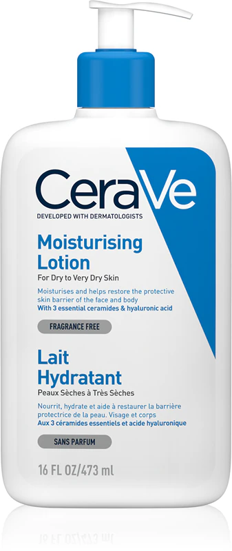 CeraVe Moisturizers Lotion hydratačné mlieko na tvár a telo pre suchú a veľmi suchú pokožku