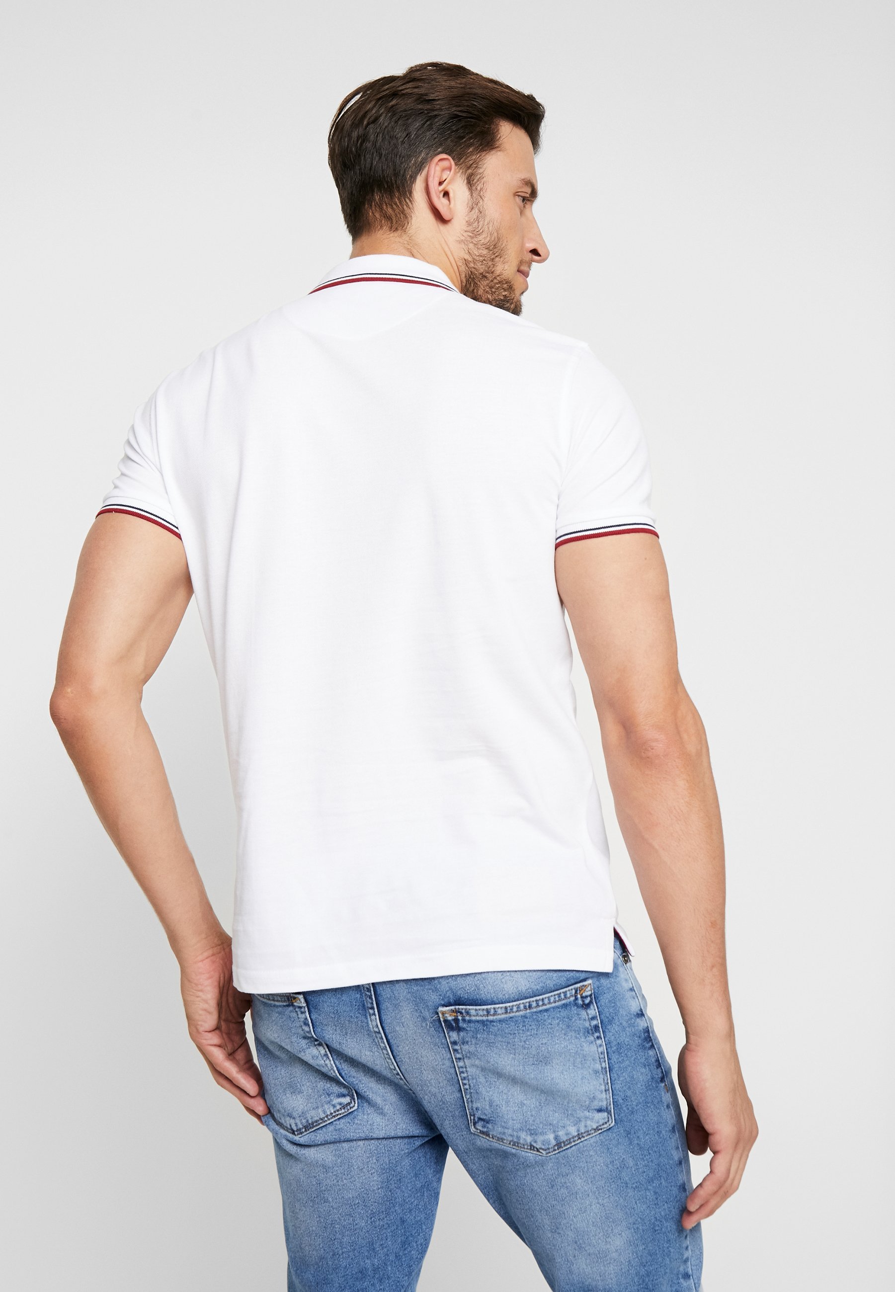 Pier One SLIM - Polo marškinėliai - balti