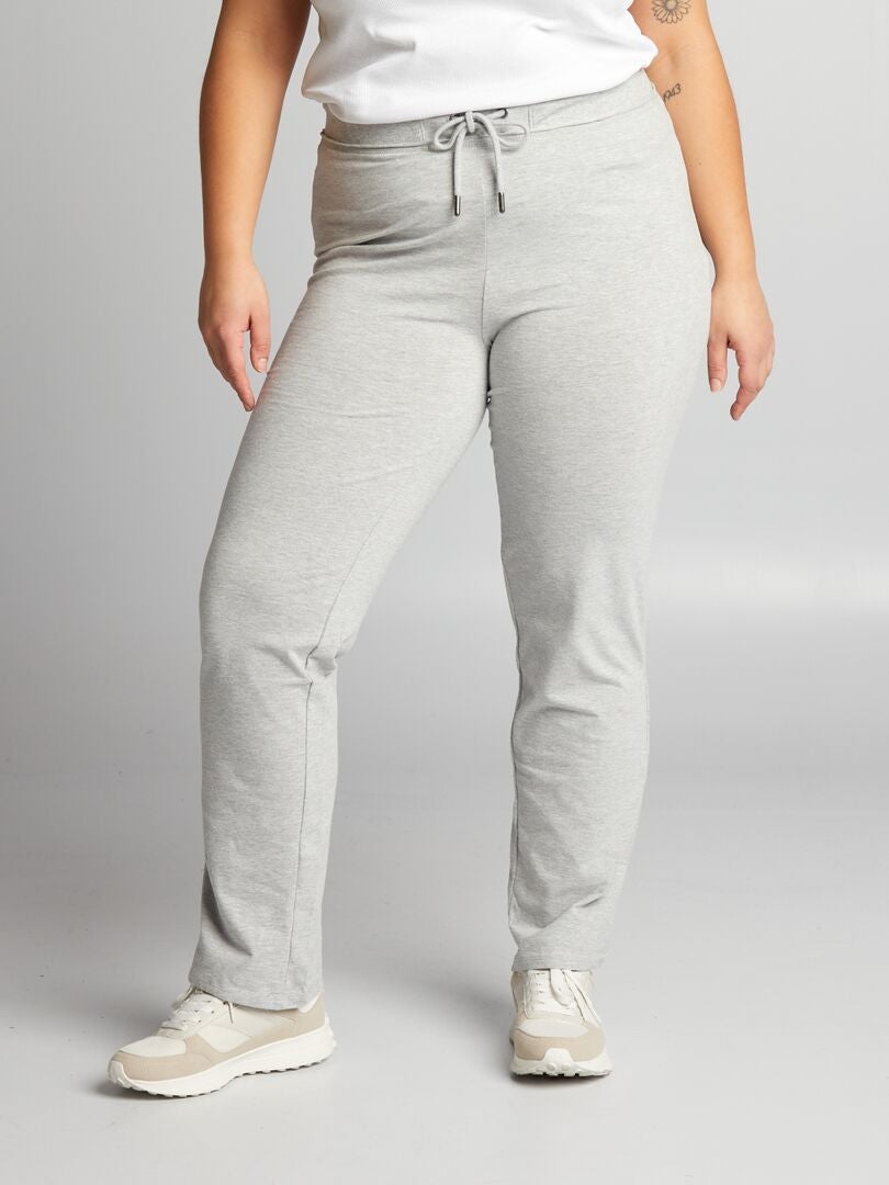 Calça de moletom leve em malha - CINZA