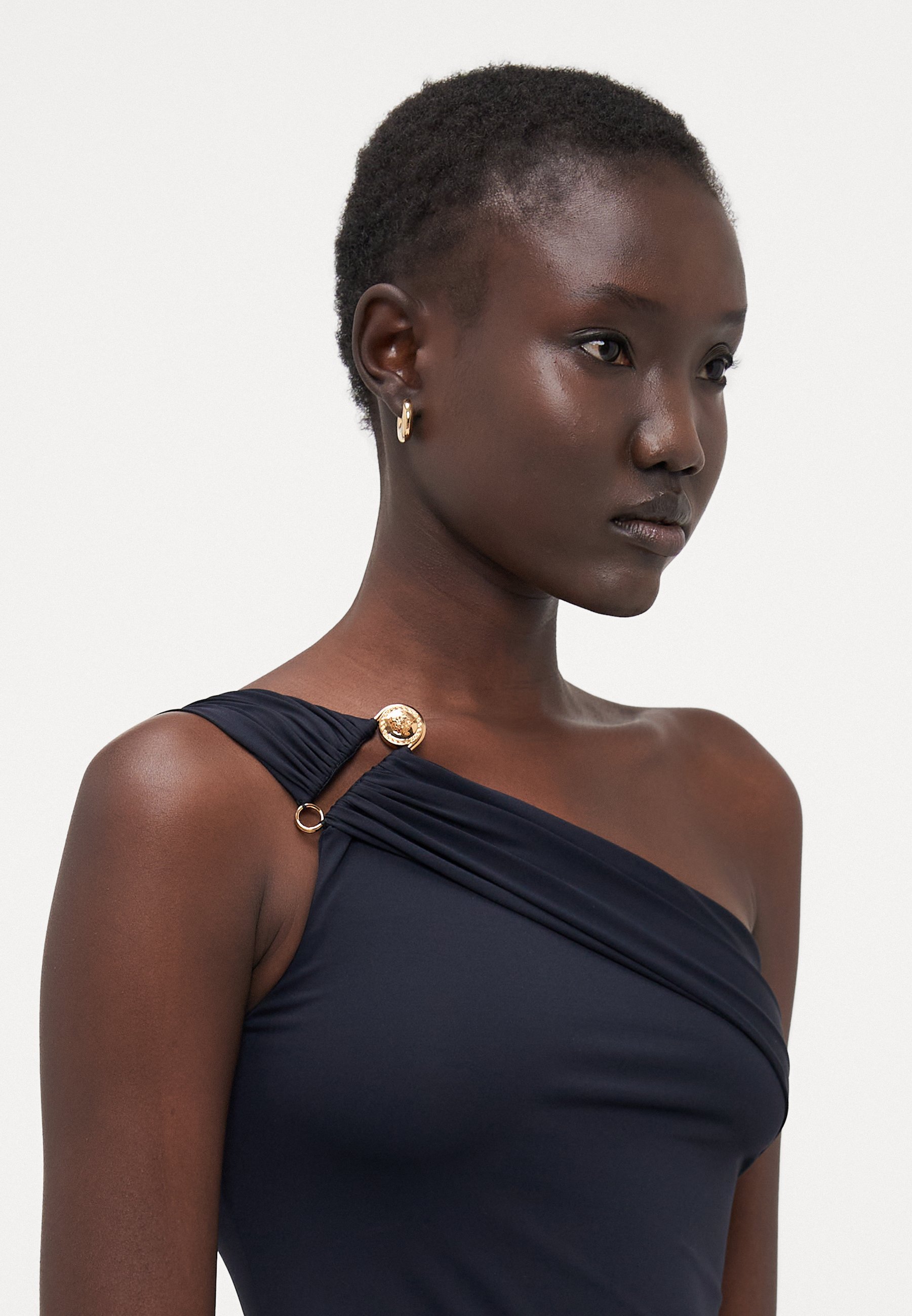 SWIM ONE PIECE SAFETY PIN - Badedrakt - blackVersace