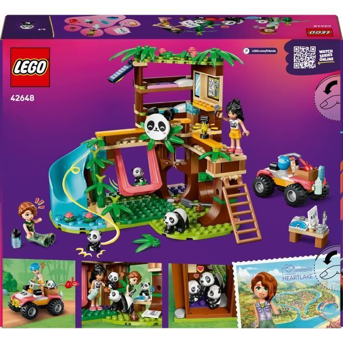 LEGO Friends 42648 Panda Sanctuary - Building Set for Ages 7+