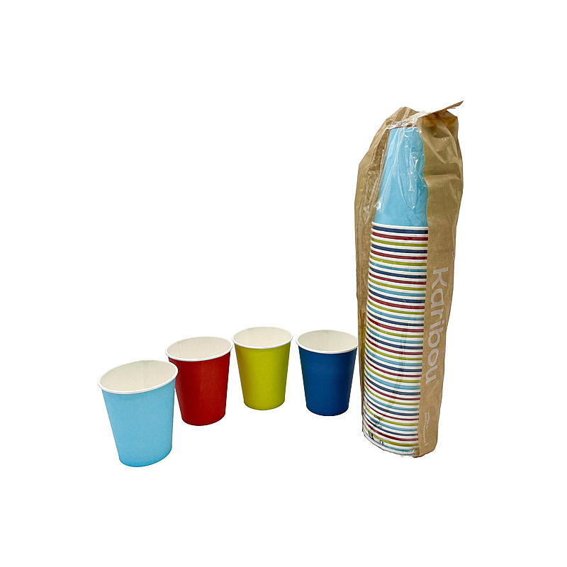 Bicchieri di cartone da 3 dl, confezione da 40 pezzi, senza plastica.