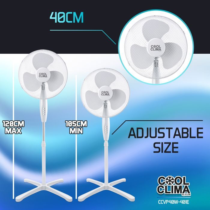 45W Pedestal Fan - 40cm - Cool climate