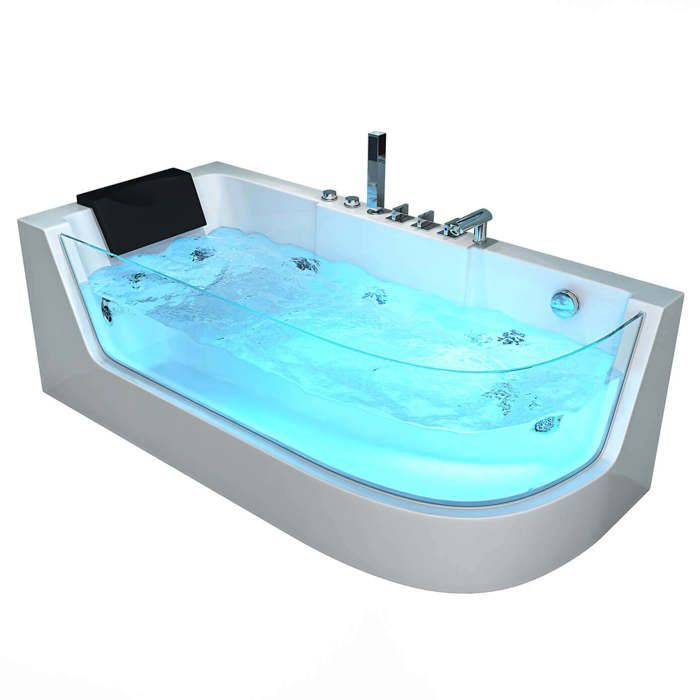 Bañera Whirlpool HOME DELUXE CARICA - 170 x 80 cm - Derecha