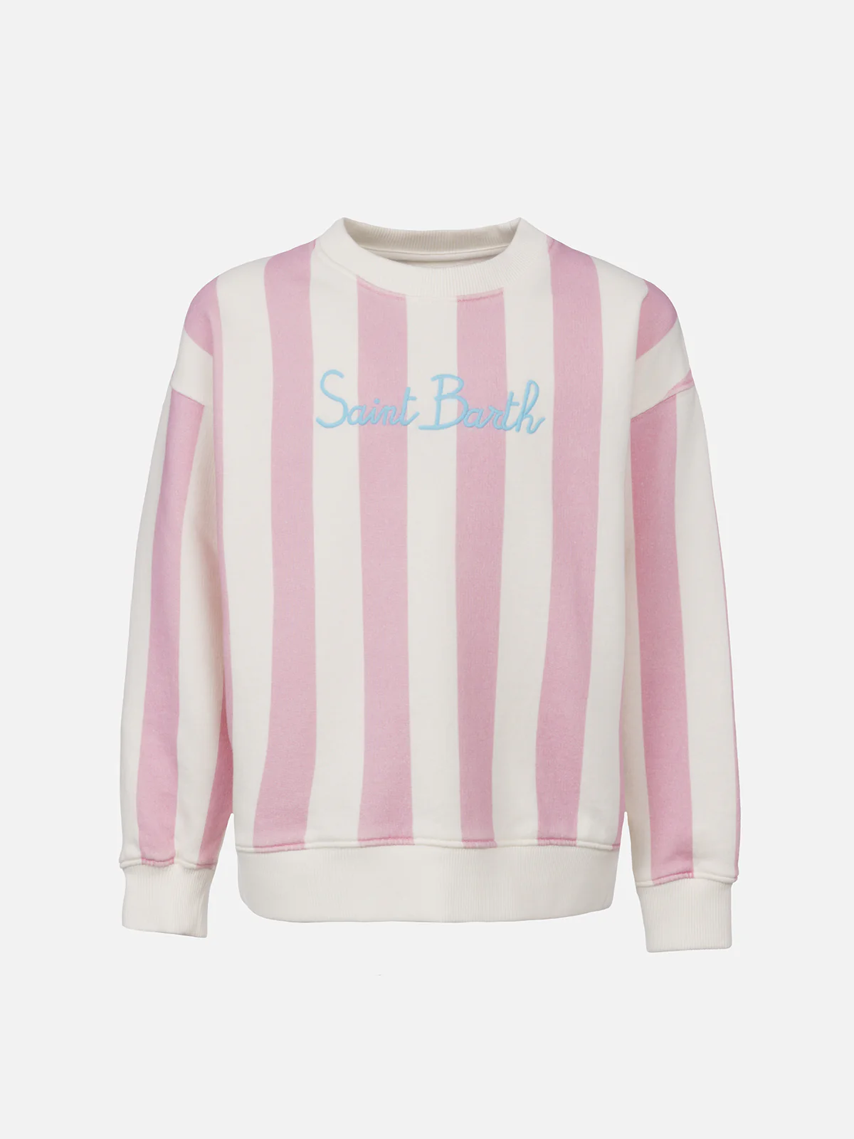 Briony meisjessweatshirt met strepen en Saint Barth-borduurwerk