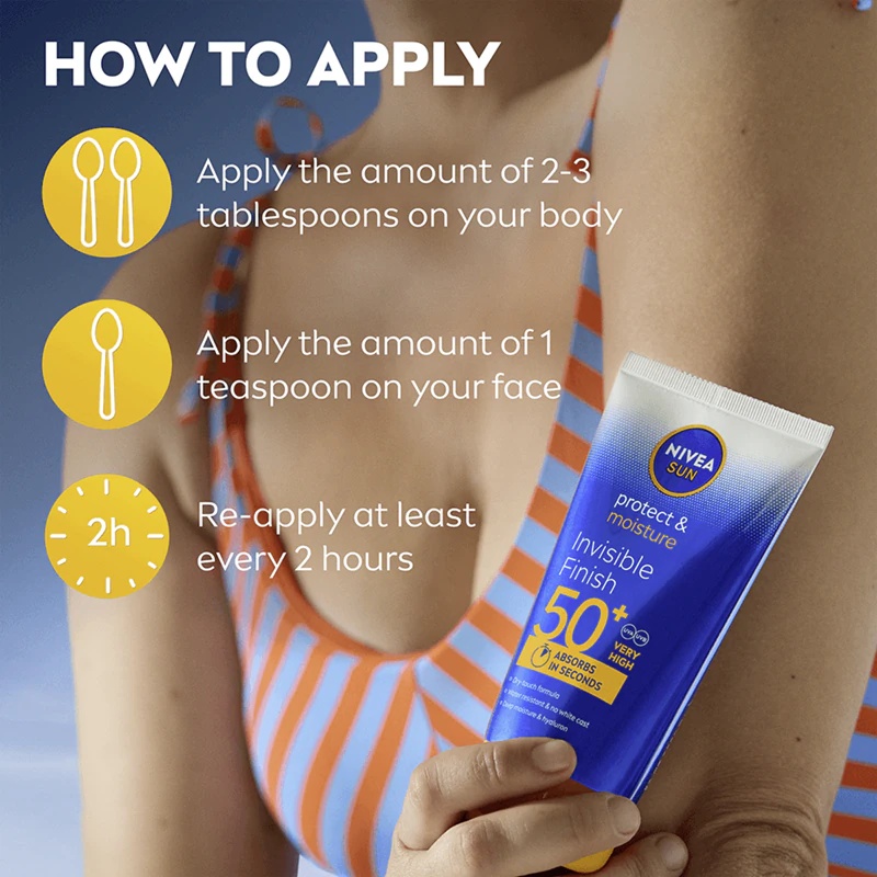 NIVEA SUN Protect & Moisture хидратантна крема за сунчање са хијалуронском киселином