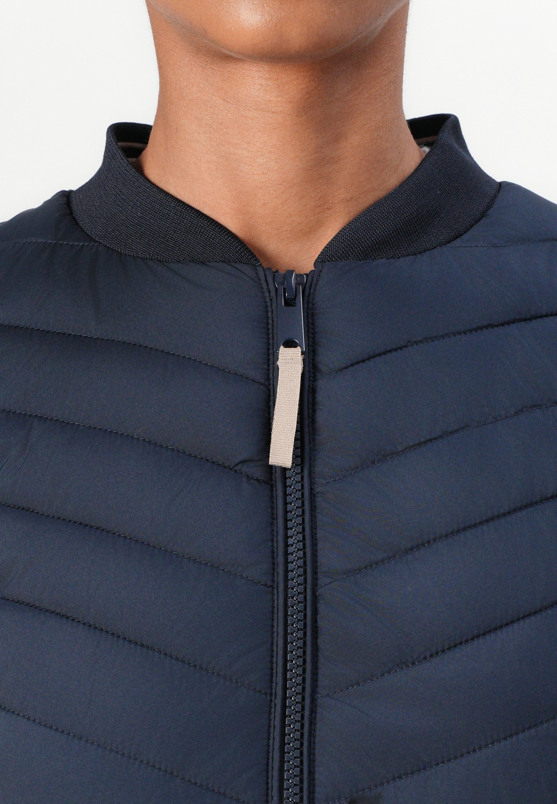 Giacca bomber con colletto imbottito Tom Tailor - blu capitano