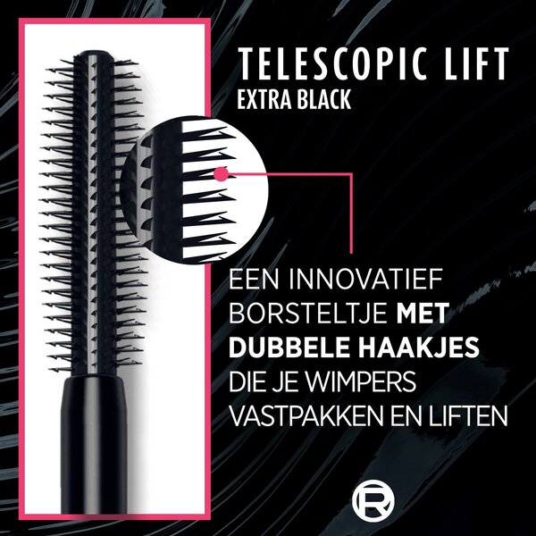 L'Oréal Paris Rimel Telescopic Lift Negru Rezistent la Apă<br>9,9ml