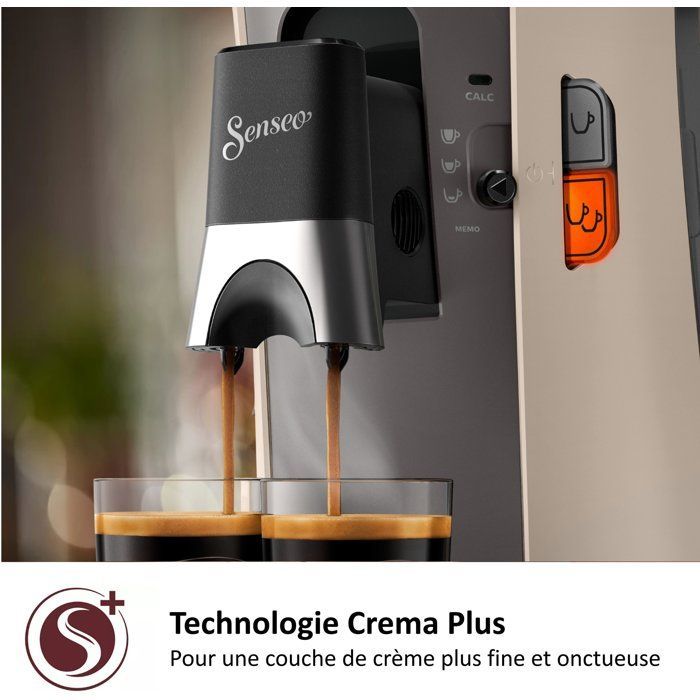 Cafetera de cápsulas - PHILIPS - SENSEO - CSA240/31 - Select - Beige + 2 paquetes de 32 cápsulas - Espresso Brasil