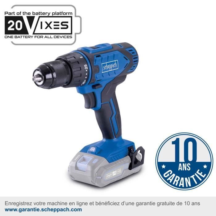 C-DTB74/2-X Cordless Drill Driver Kit - 50Nm, 13mm Chuck + 74 Accessories - SCHEPPACH 20V IXES + 2 x 2Ah Batteries + Charger