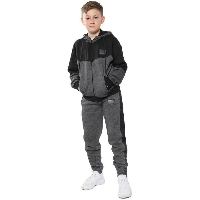 Chándal unisex para niños y niñas con el logo de A2Z, paneles en contraste, sudadera con capucha y pantalón deportivo. Tallas: de 2 a 13 años.