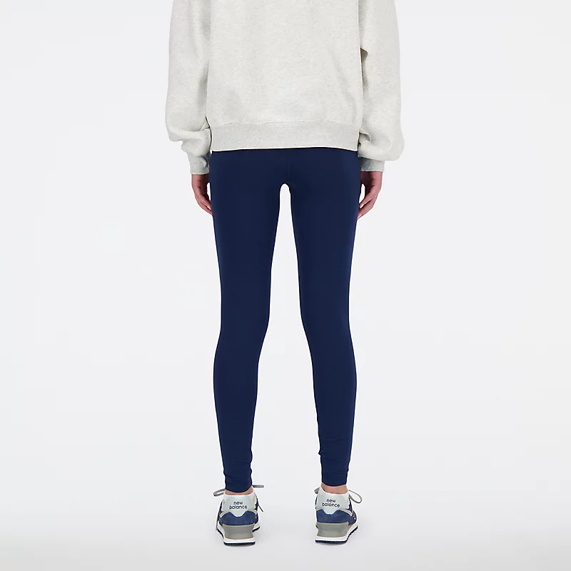 Leggings femininas de algodão com cintura alta de 27 polegadas - Tamanho NB Azul Marinho
