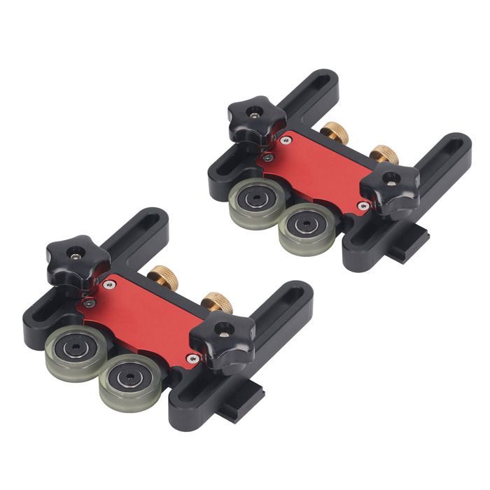 SURENHAP Alimentatore per sega da tavolo 2 pezzi Alimentatore per sega da tavolo in lega di alluminio 5 mm Ruote a rulli St Trode Fai da te Pneumatico