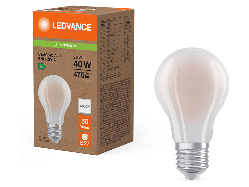 Żarówka LED Bańka E27 2,2W z neutralną barwą światła
