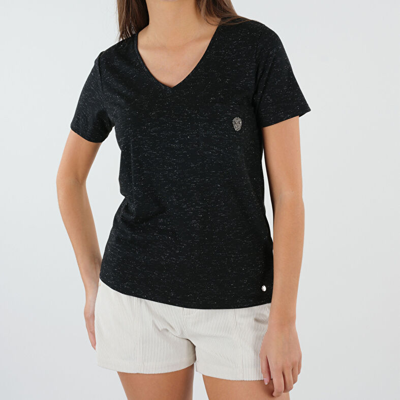 T-shirt Dam Svart