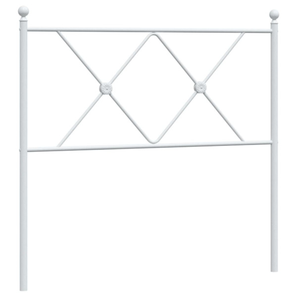 Wezgłowie Biały 90 cm Stal vidaXL