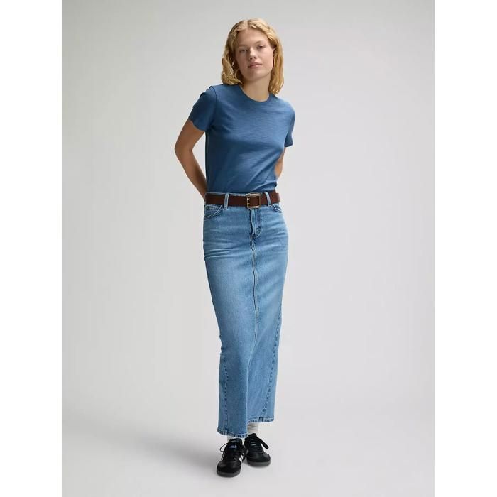 Saia jeans feminina Lee