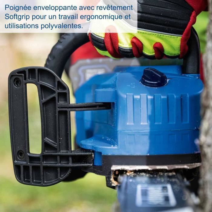 Pack de motosierra inalámbrica BC-CS355Duo-X - Longitud de corte de 33,5 cm - SCHEPPACH 20V IXES + 2 baterías de 4 Ah + cargador doble de 4,5 A