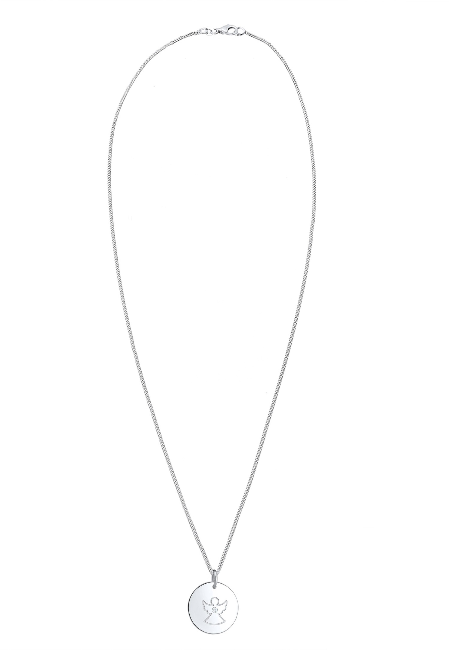 Elli Femmes ange plaquette avec cristaux en argent sterling 925