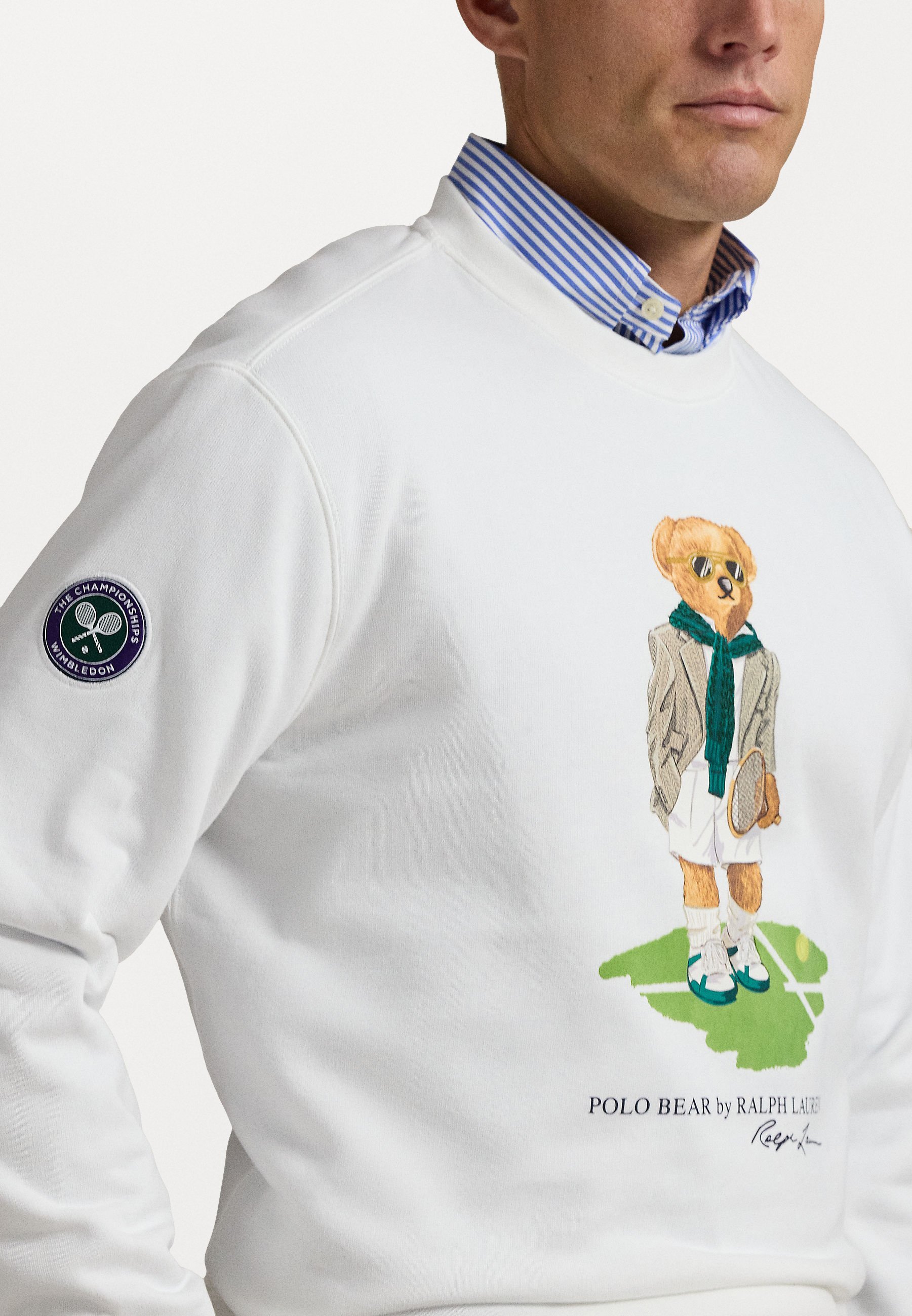 Polo Ralph Lauren WIMBLEDON POLO BEAR SWEATSHIRT UNISEX - Sweatshirt - keramisch wit