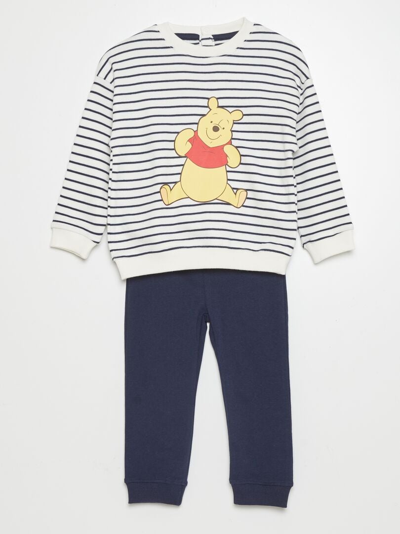 Disney 2-delige pyjamaset (sweatshirt + broek) - wit