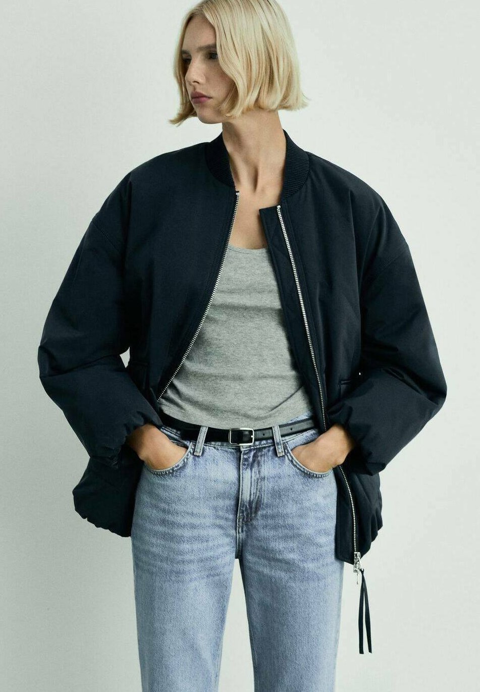 Jeans Mango a gamba dritta - blu